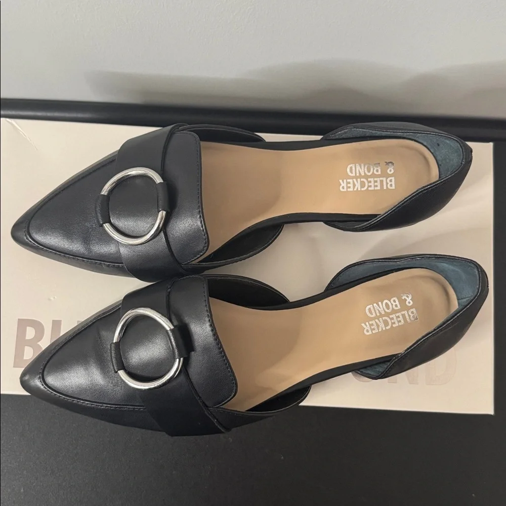 Bleecker & Bond Black Gloria Flats Shoes Size 6 GUC